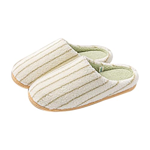 HEONSATI Hausschuhe Damen, Memoryschaum Pantoffeln Trendiger Leichte rutschfeste Pantoffeln Gemütlich Weiches Urlaub Slipper Winter Warme Plüsch Schuh Plus Samt Retro Plüschhausschuh von HEONSATI