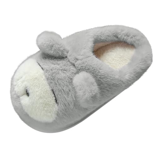 HEONSATI Scuff Hausschuhe Damen, Flauschiges Kunstalpaka Urlaub Slipper Plus Samt Retro Plüschhausschuh Memoryschaum Pantoffeln Trendiger Unisex Plüsch Schuh Indoor Outdoor Weicherpantoffeln von HEONSATI