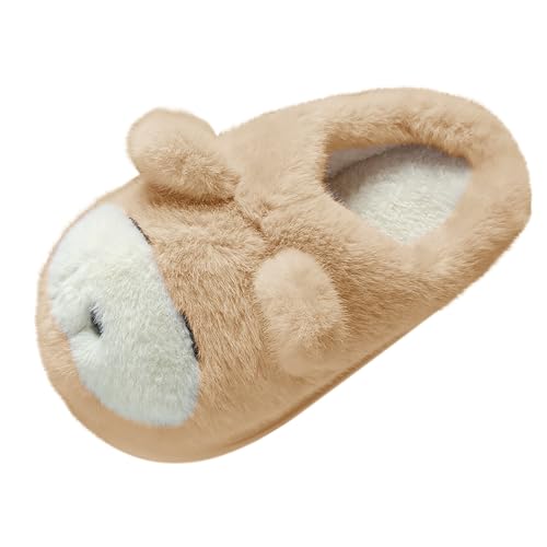HEONSATI Scuff Hausschuhe Damen, Flauschiges Kunstalpaka Urlaub Slipper Plus Samt Retro Plüschhausschuh Memoryschaum Pantoffeln Trendiger Unisex Plüsch Schuh Indoor Outdoor Weicherpantoffeln von HEONSATI