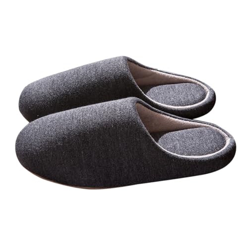 HEONSATI Weihnachten Hausschuhe, Unisex Pantoffeln Trendiger Leichte rutschfeste Pantoffeln Winter Warme Plüsch Schuh Flauschiges Kunstalpaka Urlaub Slipper Plus Samt Retro Plüschhausschuh von HEONSATI