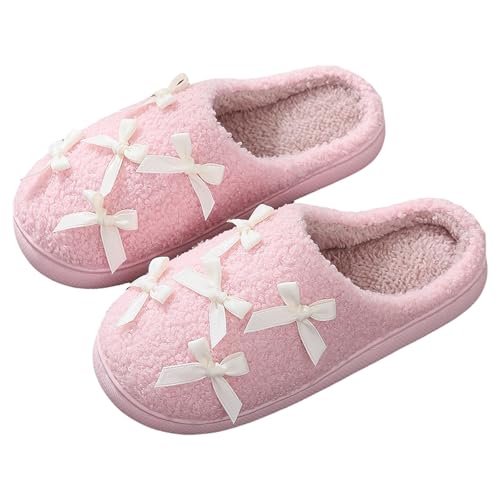 HEONSATI Weihnachten Hausschuhe, Winter Warme Urlaub Slipper Plus Samt Retro Plüschhausschuh Flauschiges Kunstalpaka Pantoffeln Trendiger Unisex Plüsch Schuh Leichte rutschfeste Pantoffeln von HEONSATI