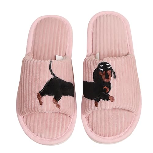 Weihnachten Hausschuhe, Niedliche Flauschige Pantoffeln Trendiger Indoor Outdoor Weicherpantoffeln Flauschiges Kunstalpaka Plüsch Schuh Lustig Print Urlaub Slipper Leichte Rutschfeste Pantoffeln von HEONSATI