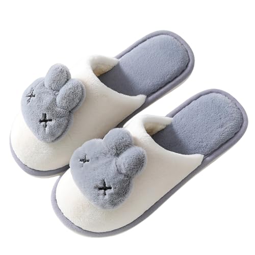 Weihnachten Hausschuhe, Niedliche Flauschige Urlaub Slipper Plus Samt Retro Plüschhausschuh Flauschiges Kunstalpaka Pantoffeln Trendiger Winter Warme Plüsch Schuh Leichte Rutschfeste Pantoffeln von HEONSATI