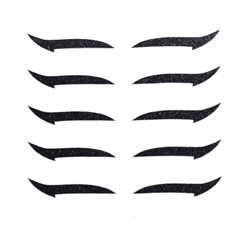 HEPYLAIFU schlupflider stripes unsichtbar Wiederverwendbare glänzende Eyeliner-Aufkleber, doppelte Augenlid-Aufkleber Frauen als Geburtstagsgeschenk (Color : Bla, Size : 10pcs) von HEPYLAIFU