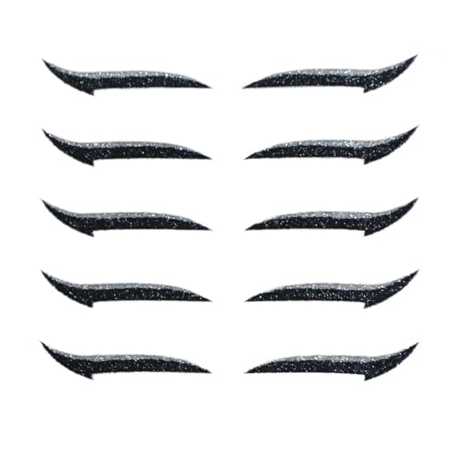 HEPYLAIFU schlupflider stripes unsichtbar Wiederverwendbare glänzende Eyeliner-Aufkleber, doppelte Augenlid-Aufkleber Frauen als Geburtstagsgeschenk (Color : Gra, Size : 10pcs) von HEPYLAIFU