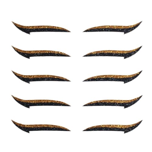 HEPYLAIFU schlupflider stripes unsichtbar Wiederverwendbare glänzende Eyeliner-Aufkleber, doppelte Augenlid-Aufkleber Frauen als Geburtstagsgeschenk (Color : O, Size : 10pcs) von HEPYLAIFU