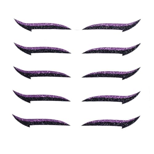 HEPYLAIFU schlupflider stripes unsichtbar Wiederverwendbare glänzende Eyeliner-Aufkleber, doppelte Augenlid-Aufkleber Frauen als Geburtstagsgeschenk (Color : P, Size : 10pcs) von HEPYLAIFU