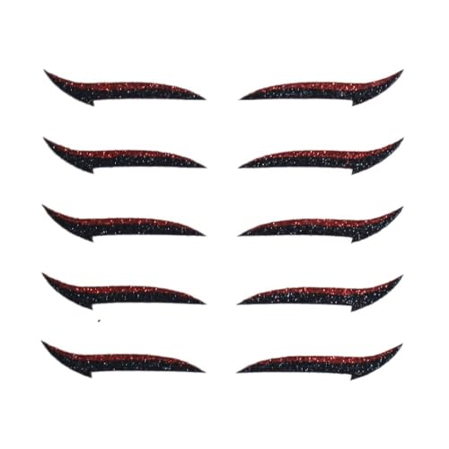 HEPYLAIFU schlupflider stripes unsichtbar Wiederverwendbare glänzende Eyeliner-Aufkleber, doppelte Augenlid-Aufkleber Frauen als Geburtstagsgeschenk (Color : Red, Size : 10pcs) von HEPYLAIFU