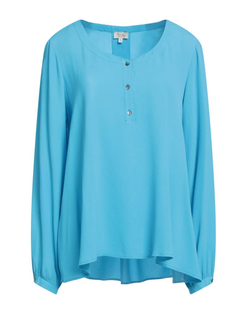 HER SHIRT HER DRESS Top Damen Azurblau von HER SHIRT HER DRESS