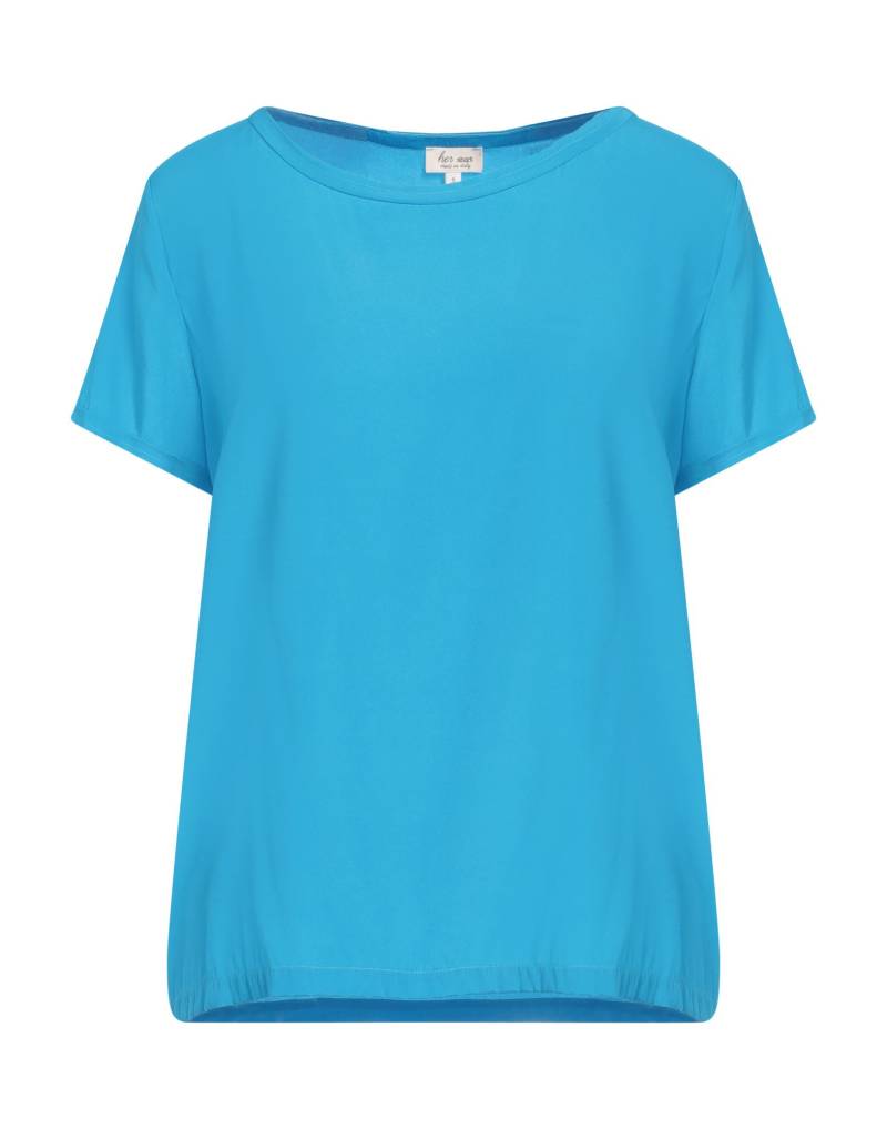HER SHIRT HER DRESS Top Damen Azurblau von HER SHIRT HER DRESS