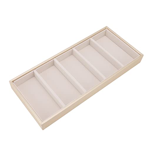 Brille Gehäuse, 5 Gitterbrillen Gehäuse Multifunktionsraum Sparen 5 Schlitz Sonnenbrille Halter Aufbewahrungsbox Schmuckschachtel Schutzschütze für die Sammlung (Beige) von HERCHR