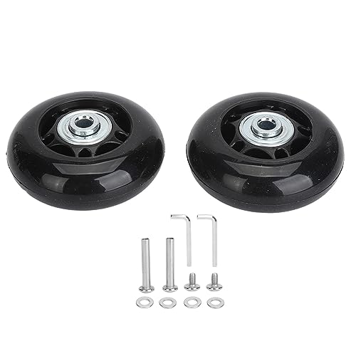 HERCHR 2pcs Gepäckräder Ersatz Kits Roller Koffer RäderGepäck Fluggesellschaften Fahrtransport Traggeschwindigkeit Caster Gummi Rolling Caster Repair Kits (64 * 24) von HERCHR