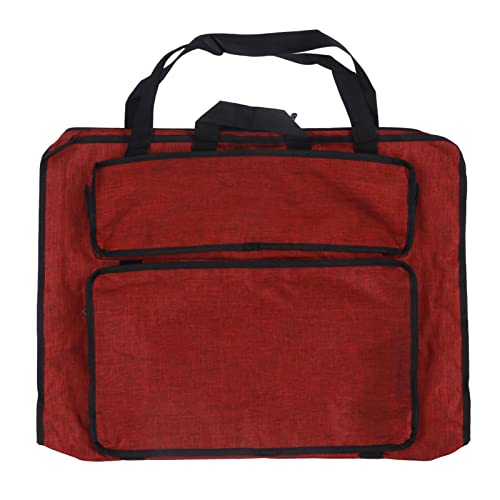 HERCHR Kunstbeutel für Vorräte, Kunstportfolio -Tasche, Leinwandtaschen wasserdichte Faltbare tragbare Skizzierkoffer für Kunstverkehrsvorräte für die Lagerung von Arts Supplies (Rot) von HERCHR