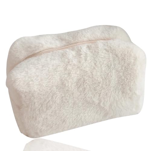 Plüsch-Make-up-Tasche, Kosmetiktasche, Plüsch-Make-up-Tasche, Schminktasche Für Reisen, Tragbare Kleine Kosmetische Veranstalter Für Frauen Und Mädchen, Make-up-Tasche Mit Reißverschluss von HERCHR