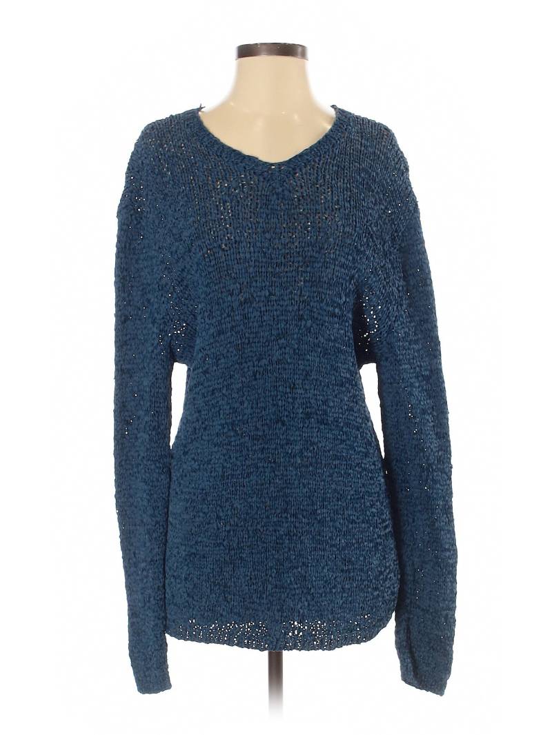 Carole Little Vintage 100% Seide Navy Strickpullover Tunika Pullover von HERCoutureResale