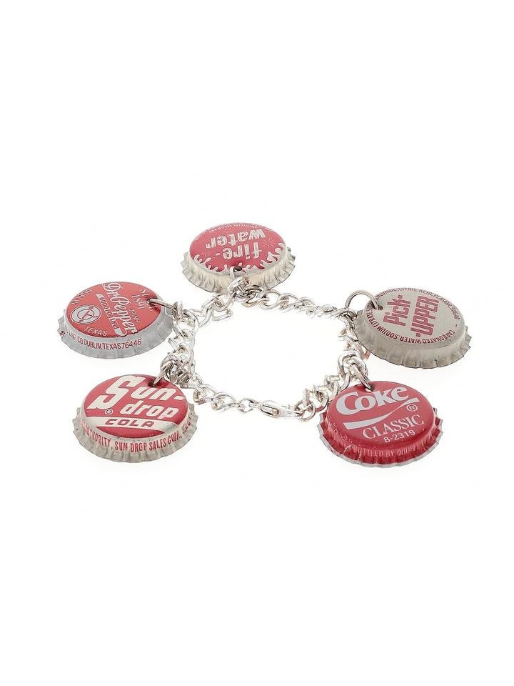 Handgemachtes Rotes Vintage Soda Kronkorken Pop Art Armband von HERCoutureResale