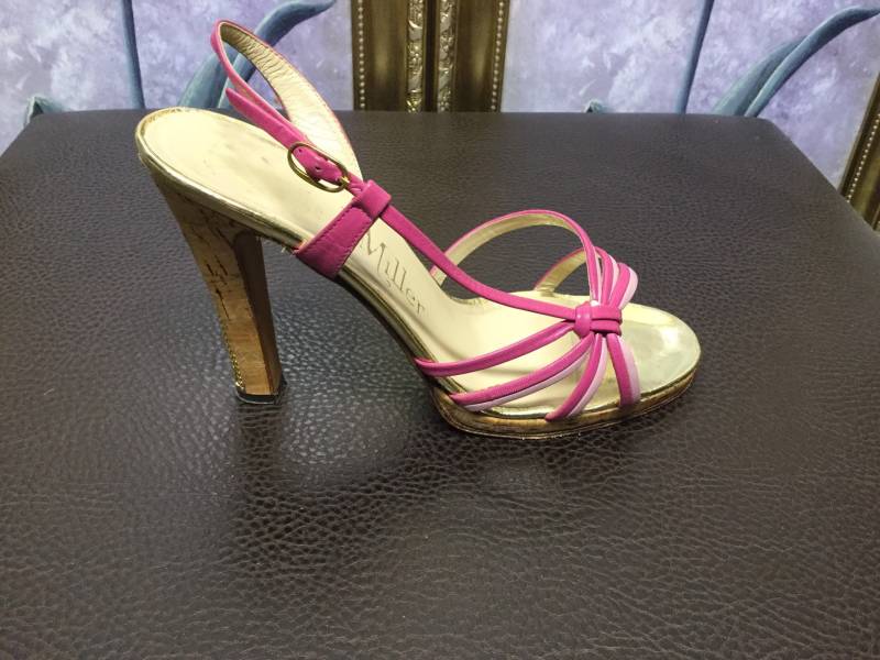 I. Miller Leder Riemchen Slingback Heels 6.5 Italy von HERCoutureResale
