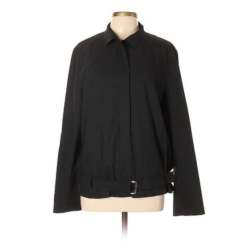 René Lezard Schwarze Vintage Leichte Wolle Schnalle Moto Style Jacke 44/L René Lezard Schwarze Vintage Leichte Wolle Schnalle Moto Style Jacke 44/L von HERCoutureResale