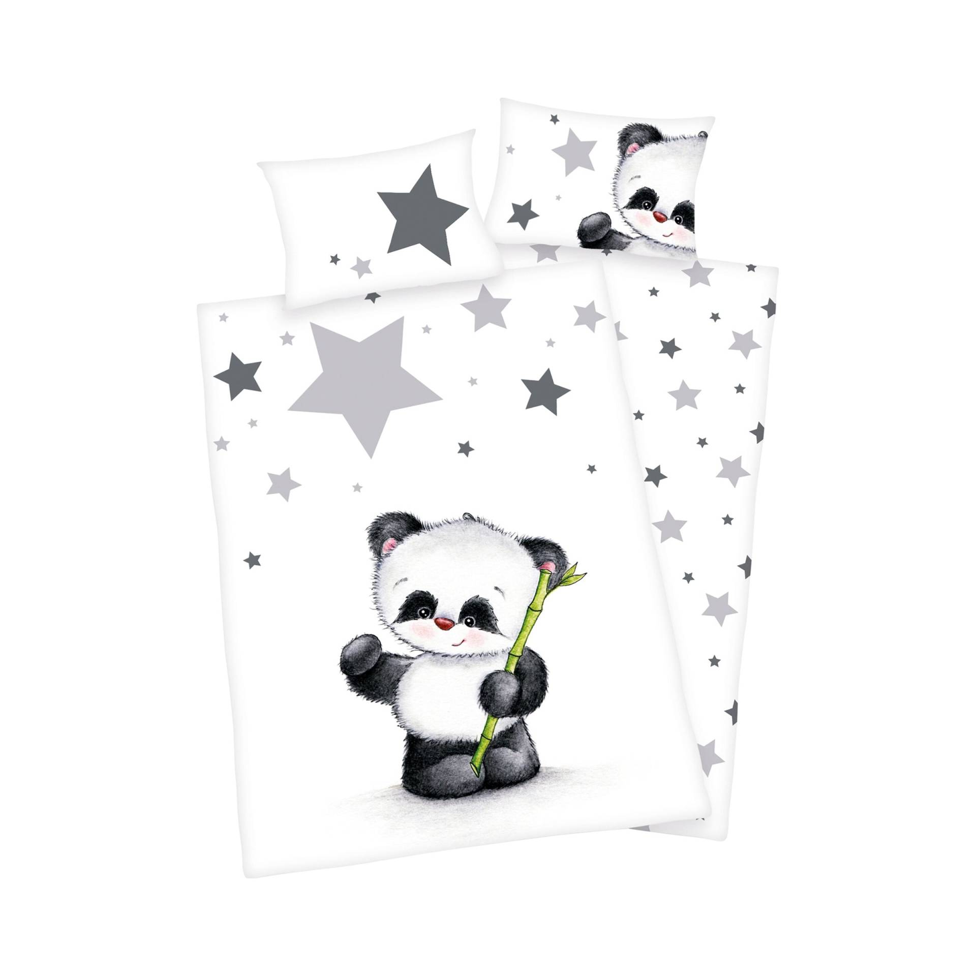 Baby Best Flanell-Bettwäsche Panda 40x60 / 100x135 cm von Baby Best