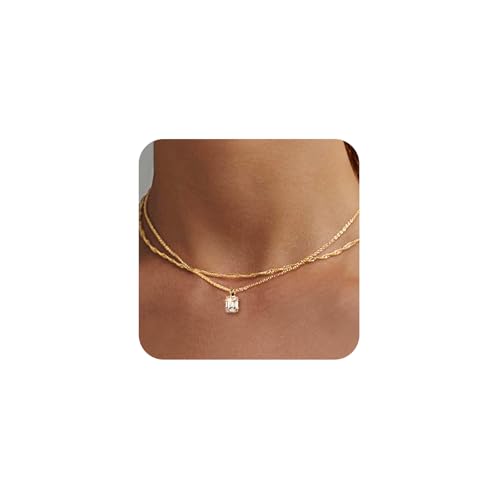 HERIER Diamant Anhänger Halskette Frauen Zarte Halskette 18 Karat vergoldet Choker Halskette mit Papier Clip Niedliche Oval Offene Ketten Einfache Goldkette Schmuck HERIER Diamant Anhänger Halskette Frauen Zarte Halskette 18 Karat vergoldet Choker Halskette mit Papier Clip Niedliche Oval Offene Ketten Einfache Goldkette Schmuck von HERIER