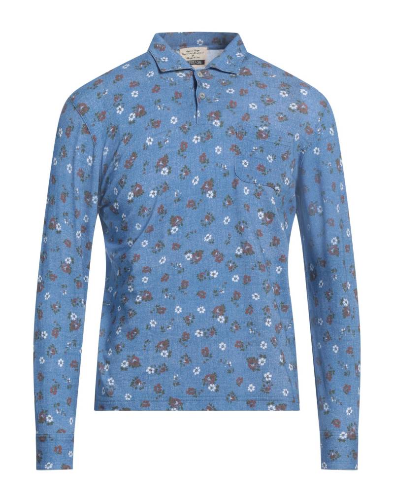 HERITAGE Poloshirt Herren Azurblau von HERITAGE