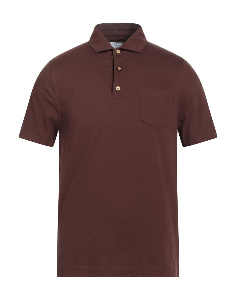HERITAGE Poloshirt Herren Braun von HERITAGE
