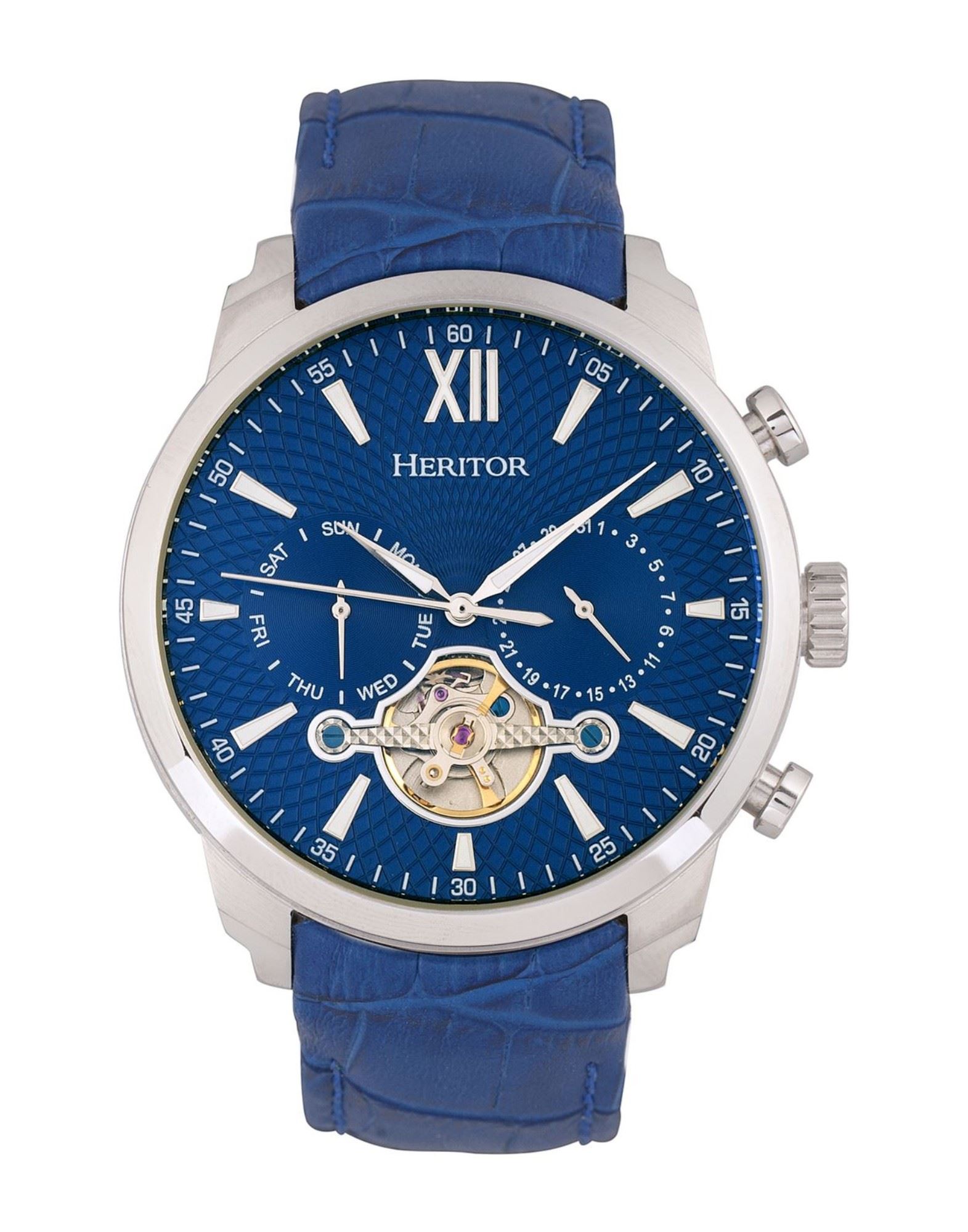 HERITOR AUTOMATIC WATCHES Armbanduhr Herren Blau von HERITOR AUTOMATIC WATCHES