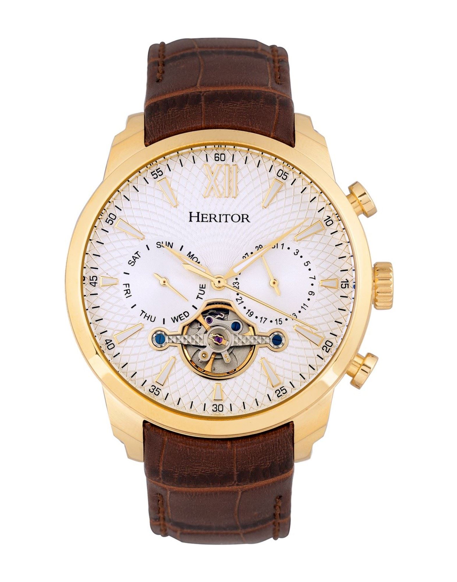 HERITOR AUTOMATIC WATCHES Armbanduhr Herren Gold von HERITOR AUTOMATIC WATCHES