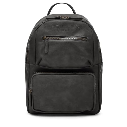 HERLING Herren-/Damen Rucksack CLEVES klassisches Vintage-PU-Leder (Anthracite Grey) von HERLING - research