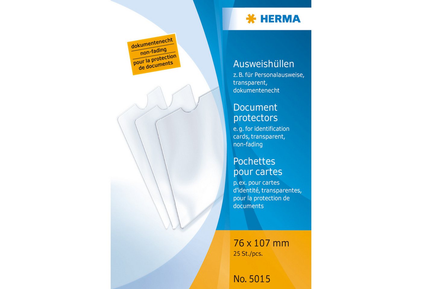HERMA Dokumententasche Herma Ausweishülle PP transparent 76 x 107 mm für z.B. Personalausweis von HERMA