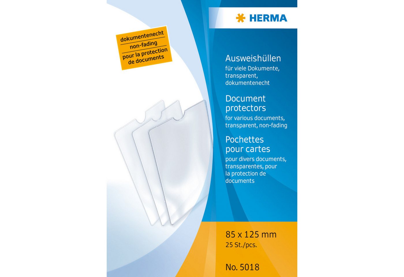 HERMA Dokumententasche Herma Ausweishülle PP transparent 85 x 125 mm für viele Dokumente von HERMA
