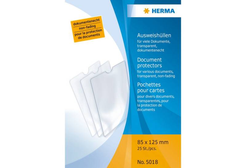 HERMA Dokumententasche Herma Ausweishülle PP transparent 85 x 125 mm für viele Dokumente von HERMA