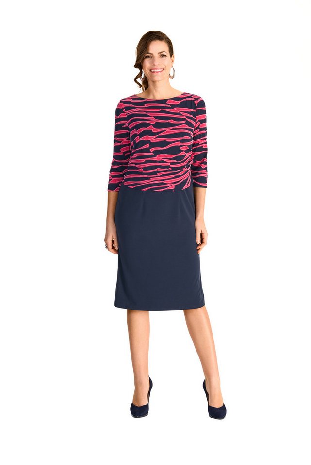HERMANN LANGE Collection 2-in-1-Kleid unifarbener Rock, mit grafischem Muster von HERMANN LANGE Collection