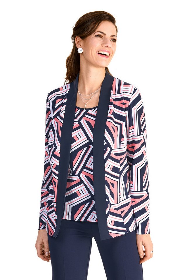 HERMANN LANGE Collection 2-in-1-Langarmshirt mit Grafik-Muster von HERMANN LANGE Collection