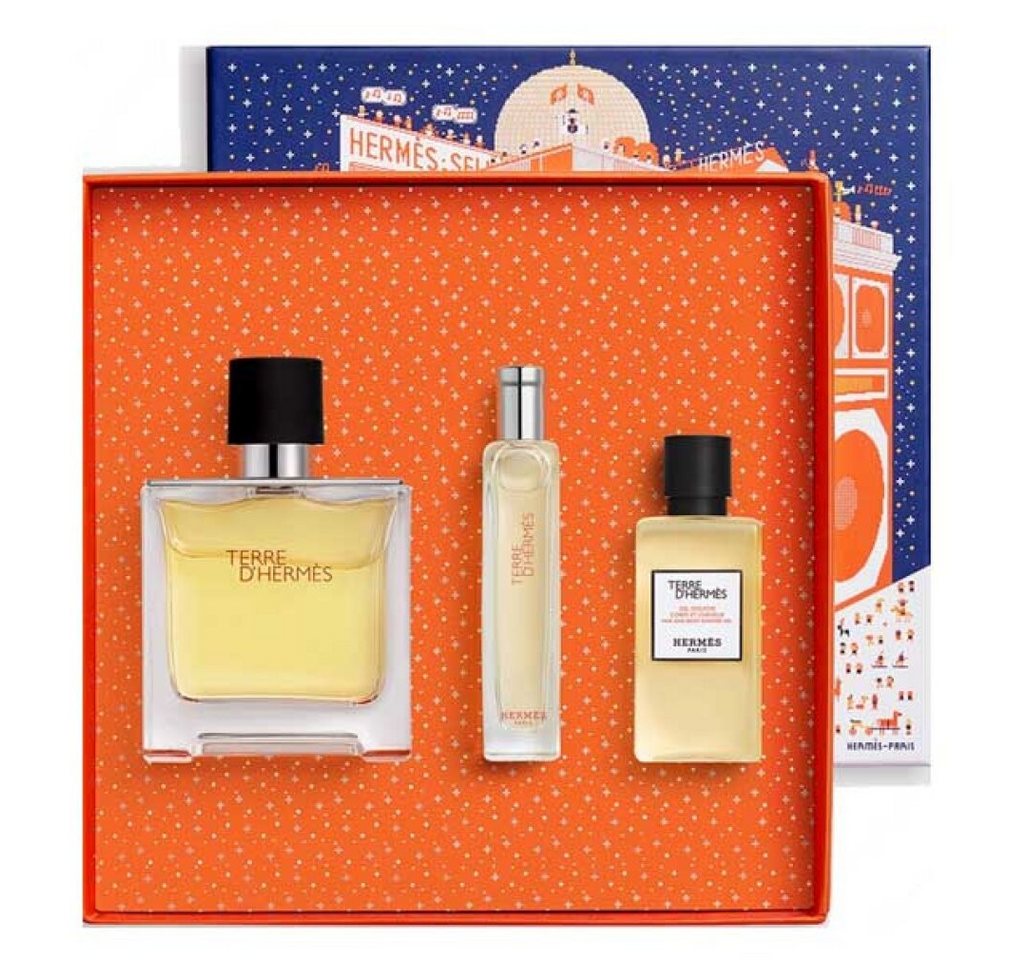 HERMÈS Duft-Set Herms Terre d'Herms Pure Parfum 75 ml Packung mit Geschenk von HERMÈS