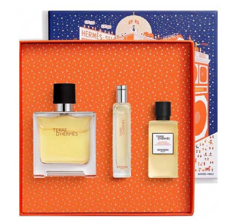 HERMÈS Duft-Set Herms Terre d'Herms Pure Parfum 75 ml Packung mit Geschenk von HERMÈS