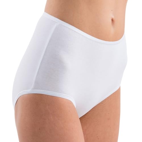 HERMKO 1150 Damen Taillenslip mit elastischen Abschlüssen aus 100% Bio-Baumwolle, Farbe:weiß, Größe:40/42 (M) von HERMKO