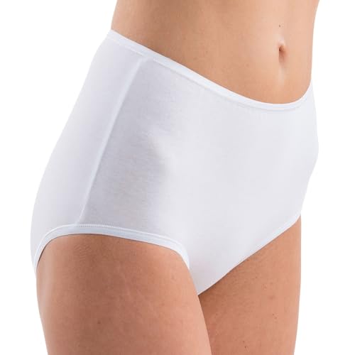 HERMKO 1150 Damen Taillenslip mit elastischen Abschlüssen aus 100% Bio-Baumwolle, Farbe:weiß, Größe:48/50 (XL) von HERMKO