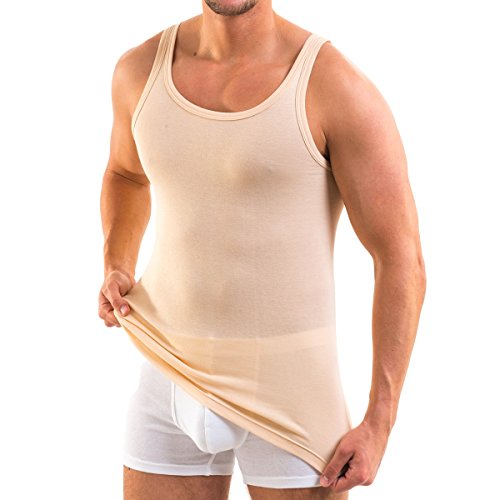 HERMKO 16000 3er Pack Herren Unterhemd aus weicher Baumwolle/Modal, Größe:D 7 = EU XL, Farbe:Cream von HERMKO