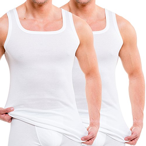 HERMKO 16025 2er Pack Herren Unterhemd aus Baumwolle/Modal, Größe:D 7 = EU XL, Farbe:weiß HERMKO 16025 2er Pack Herren Unterhemd aus Baumwolle/Modal, Größe:D 7 = EU XL, Farbe:weiß von HERMKO