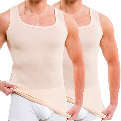 HERMKO 16025 2er Pack Herren Unterhemd aus Baumwolle/Modal, Größe:D 8 = EU XXL, Farbe:Cream HERMKO 16025 2er Pack Herren Unterhemd aus Baumwolle/Modal, Größe:D 8 = EU XXL, Farbe:Cream von HERMKO