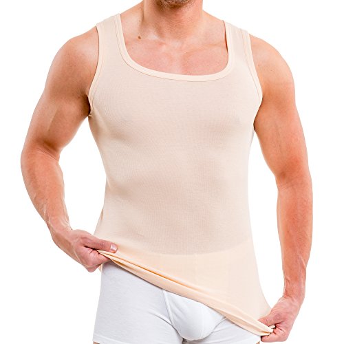 HERMKO 16025 Herren Tank Top angenehm weich Dank Modal Exclusive by, Größe:D 9 = EU 3XL, Farbe:Cream von HERMKO