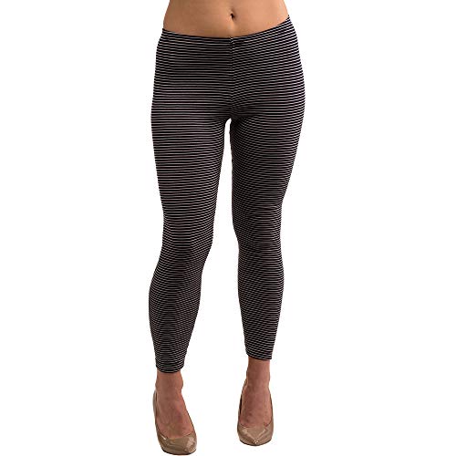 HERMKO 1672005 warme Damen Thermo-Leggings in Ringel-Optik, Größe:52/54 (XXL), Farbe:Marine Ringel von HERMKO