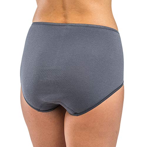 HERMKO 17011 3er Pack Damen Maxi-Slip aus Baumwolle/Modal, Farbe:Graphit, Größe:36/38 (S) von HERMKO