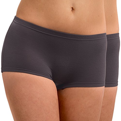 HERMKO 65700 2er Damen atlethic Panty als Funktionswäsche, Farbe:Graphit, Größe:32/34 (XS) von HERMKO