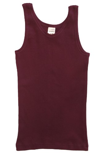 HERMKO 2000 Mädchen Unterhemd aus 100% Bio-Baumwolle, schadstoffgeprüftes Achselhemd, Tank Top Made in EU, Farbe:Bordeaux, Größe:164 von HERMKO