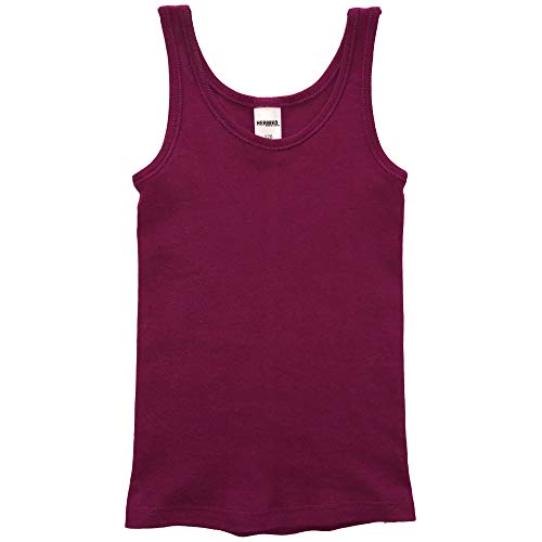 HERMKO 2000 Mädchen Unterhemd aus 100% Bio-Baumwolle, schadstoffgeprüftes Achselhemd, Tank Top Made in EU, Farbe:Fuchsia, Größe:152 von HERMKO