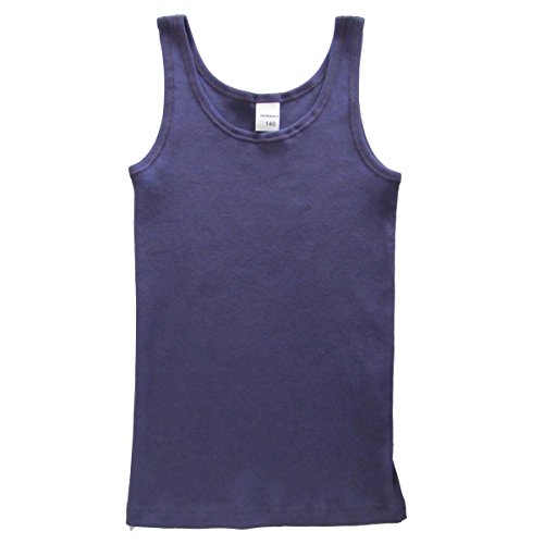 HERMKO 2000 Mädchen Unterhemd aus 100% Bio-Baumwolle, schadstoffgeprüftes Achselhemd, Tank Top Made in EU, Farbe:lila, Größe:164 von HERMKO