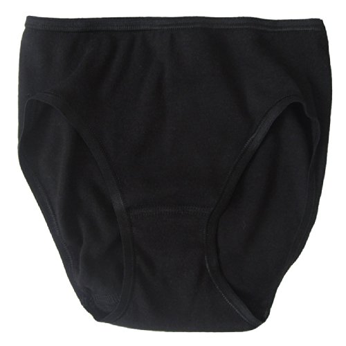 HERMKO 2130 Mädchen Slip aus 100% Bio-Baumwolle, Unterhose in Feinripp-Qualität, Farbe:schwarz, Größe:164 von HERMKO