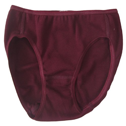 HERMKO 2130 Mädchen Slip aus 100% Bio-Baumwolle, Unterhose in Feinripp-Qualität, Farbe:Bordeaux, Größe:104 von HERMKO